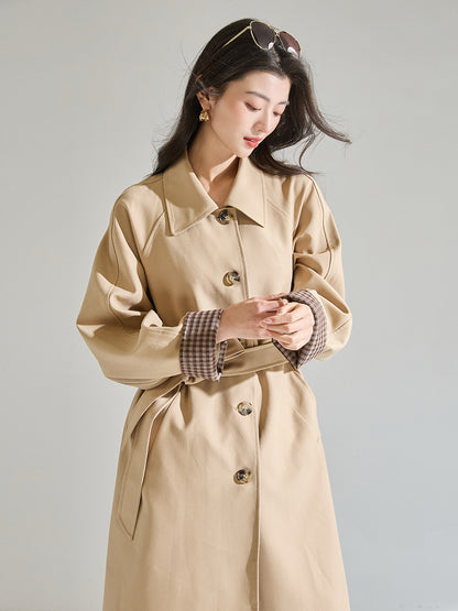 H4123 cashmere trench coat