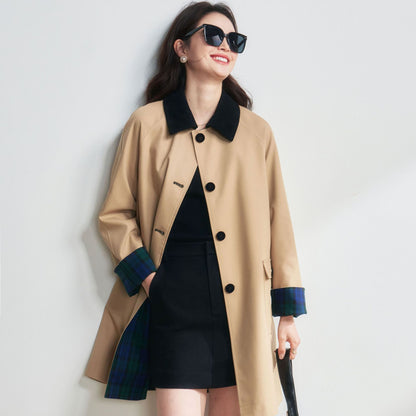 H4128 cashmere trench coat