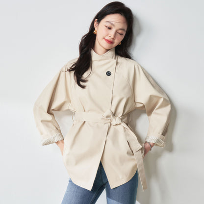 H4130 cashmere trench coat