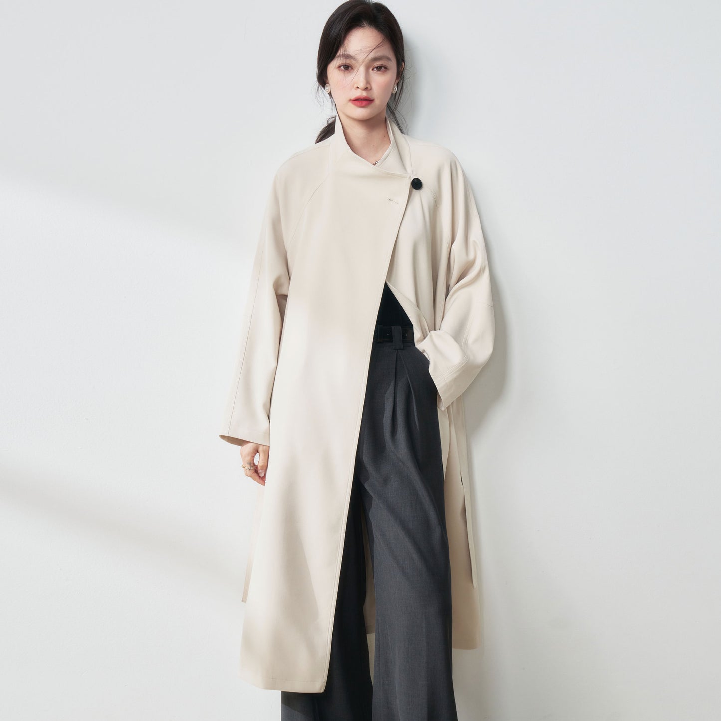 H4148 cashmere trench coat