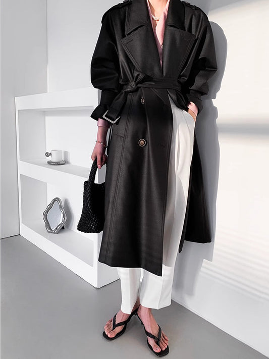 H4132 cashmere trench coat