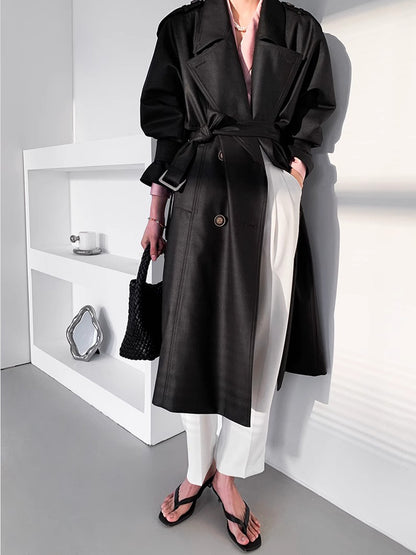 H4133 cashmere trench coat