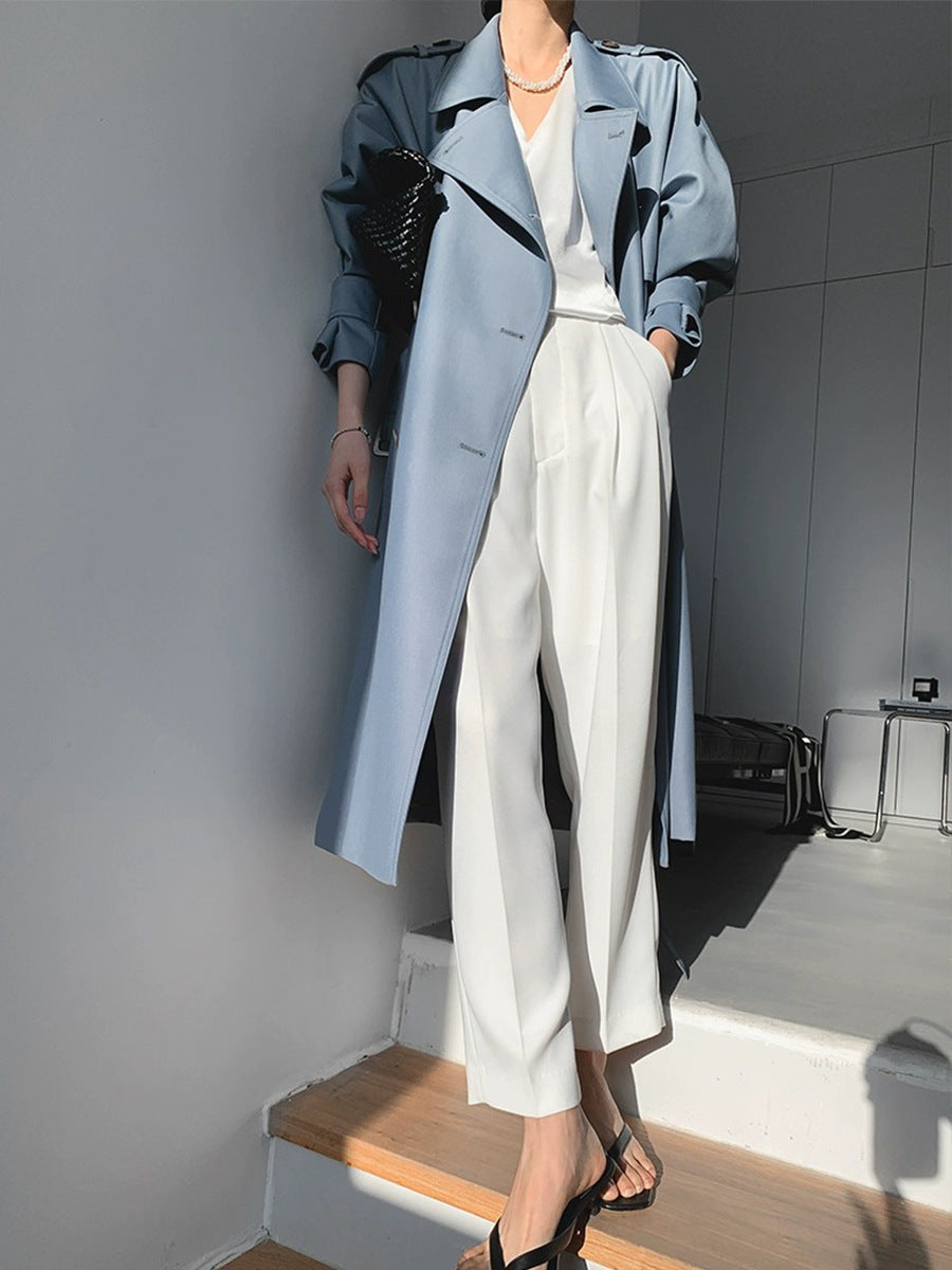 H4132 cashmere trench coat