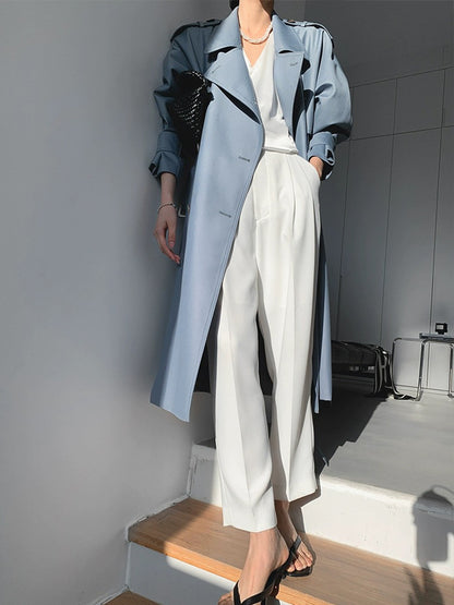 H4132 cashmere trench coat