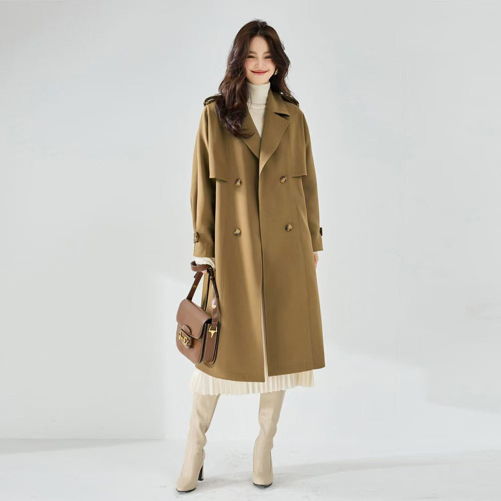 H4134 cashmere trench coat