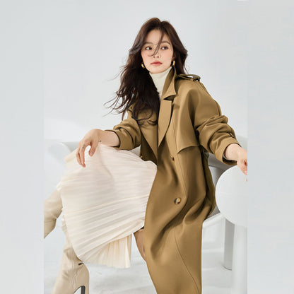 H4134 cashmere trench coat