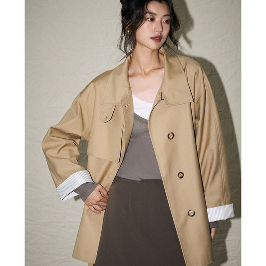 H4140 cashmere trench coat
