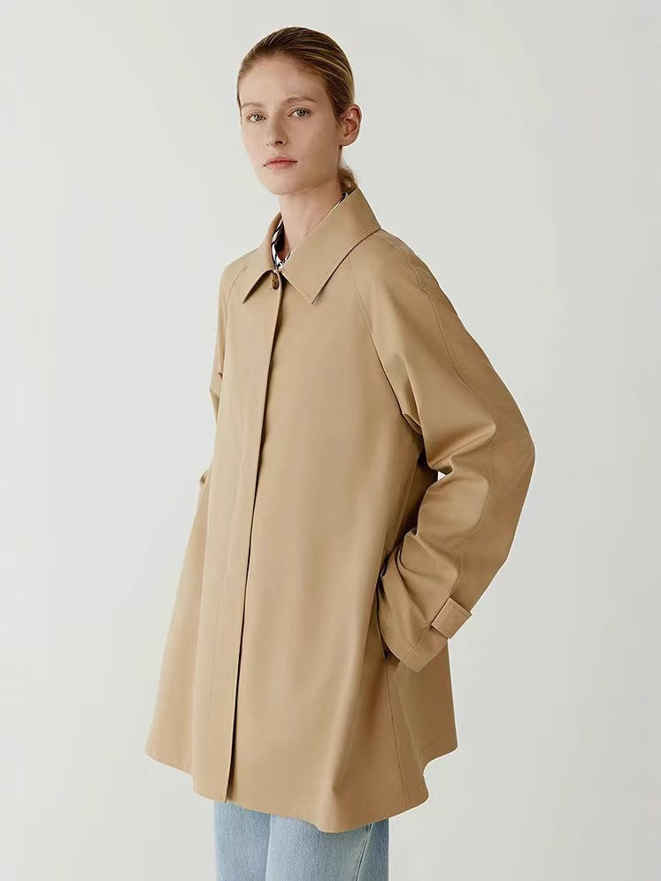 H4162 cashmere trench coat