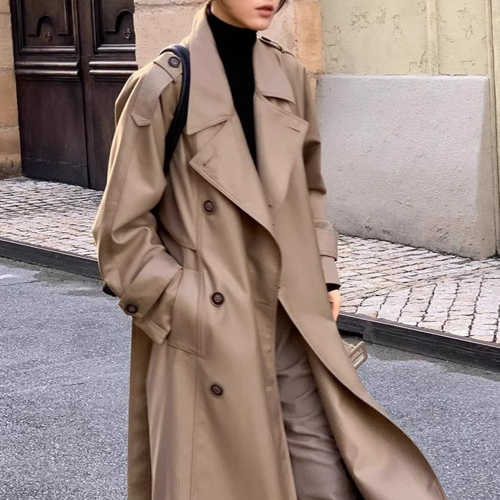 H4164 cashmere trench coat