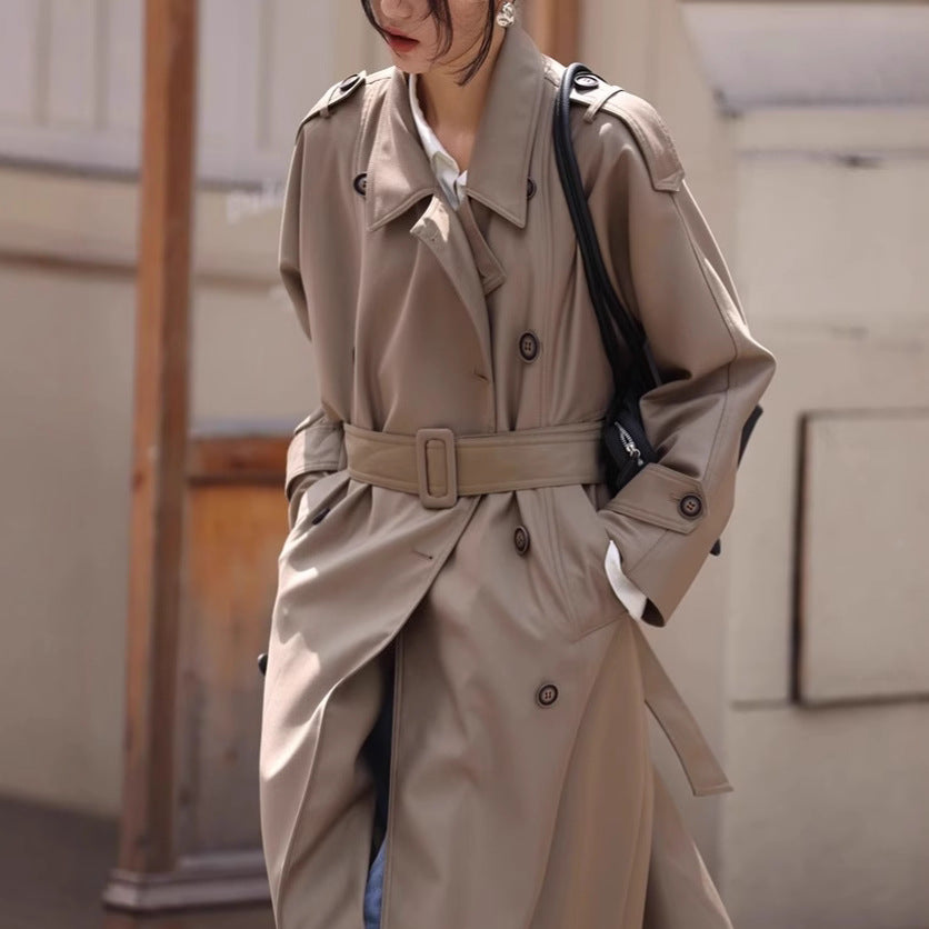 H4163 cashmere trench coat