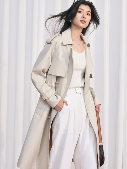 H4166 cashmere trench coat