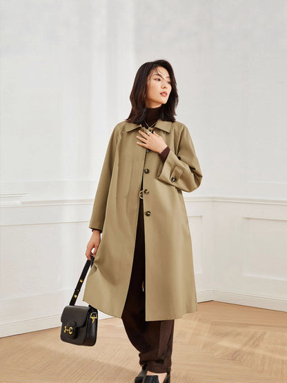 H4168 cashmere trench coat