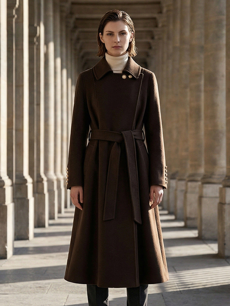 H4162 cashmere trench coat
