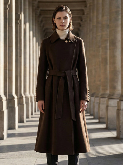 H4162 cashmere trench coat