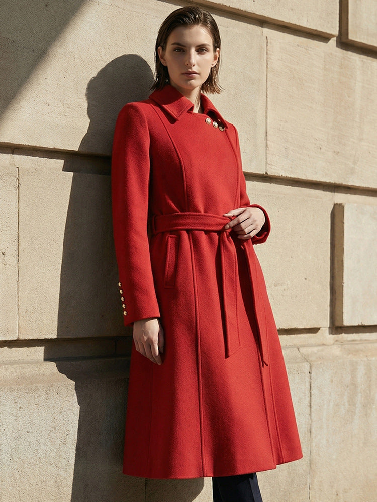 H4173 cashmere trench coat