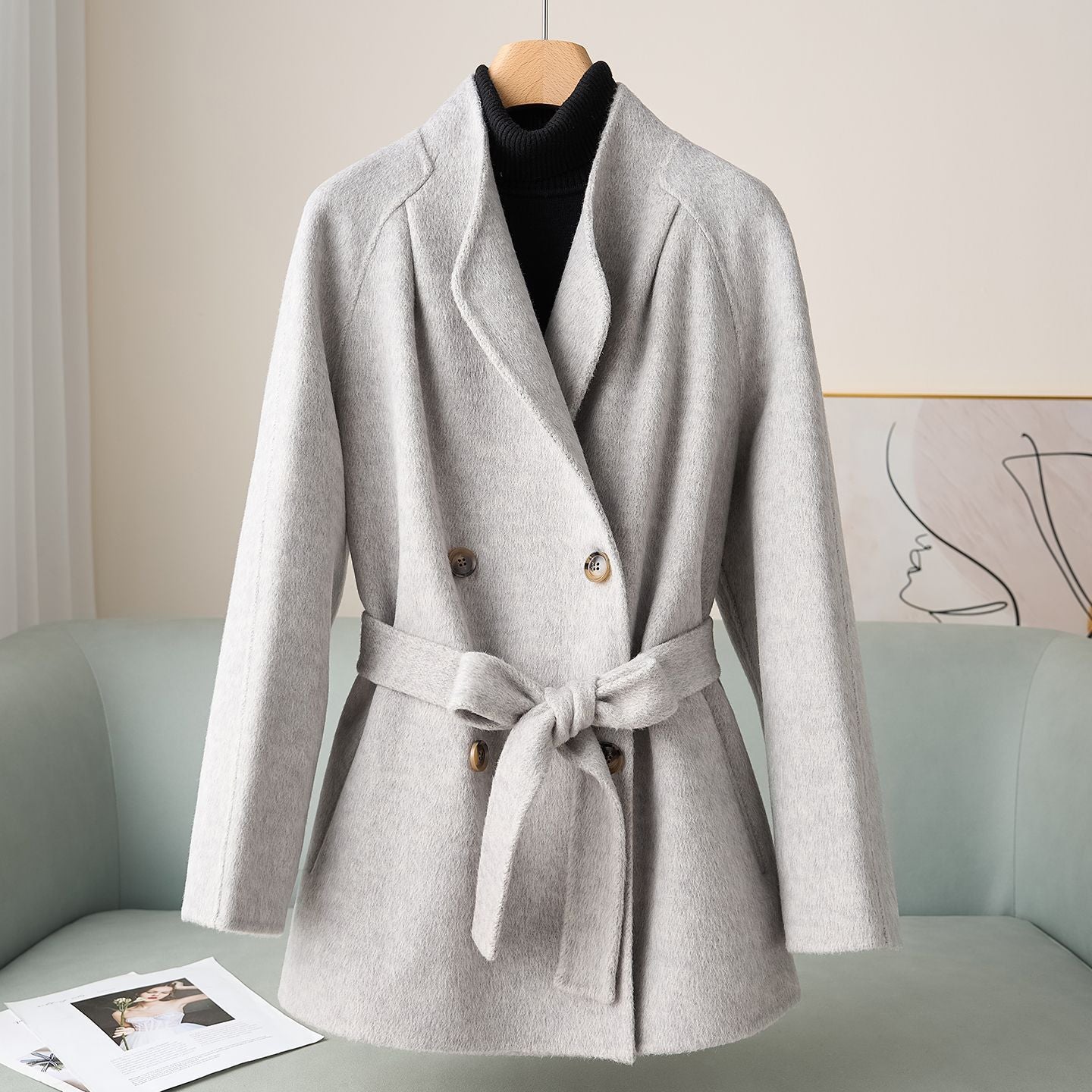 H4384 cashmere coat