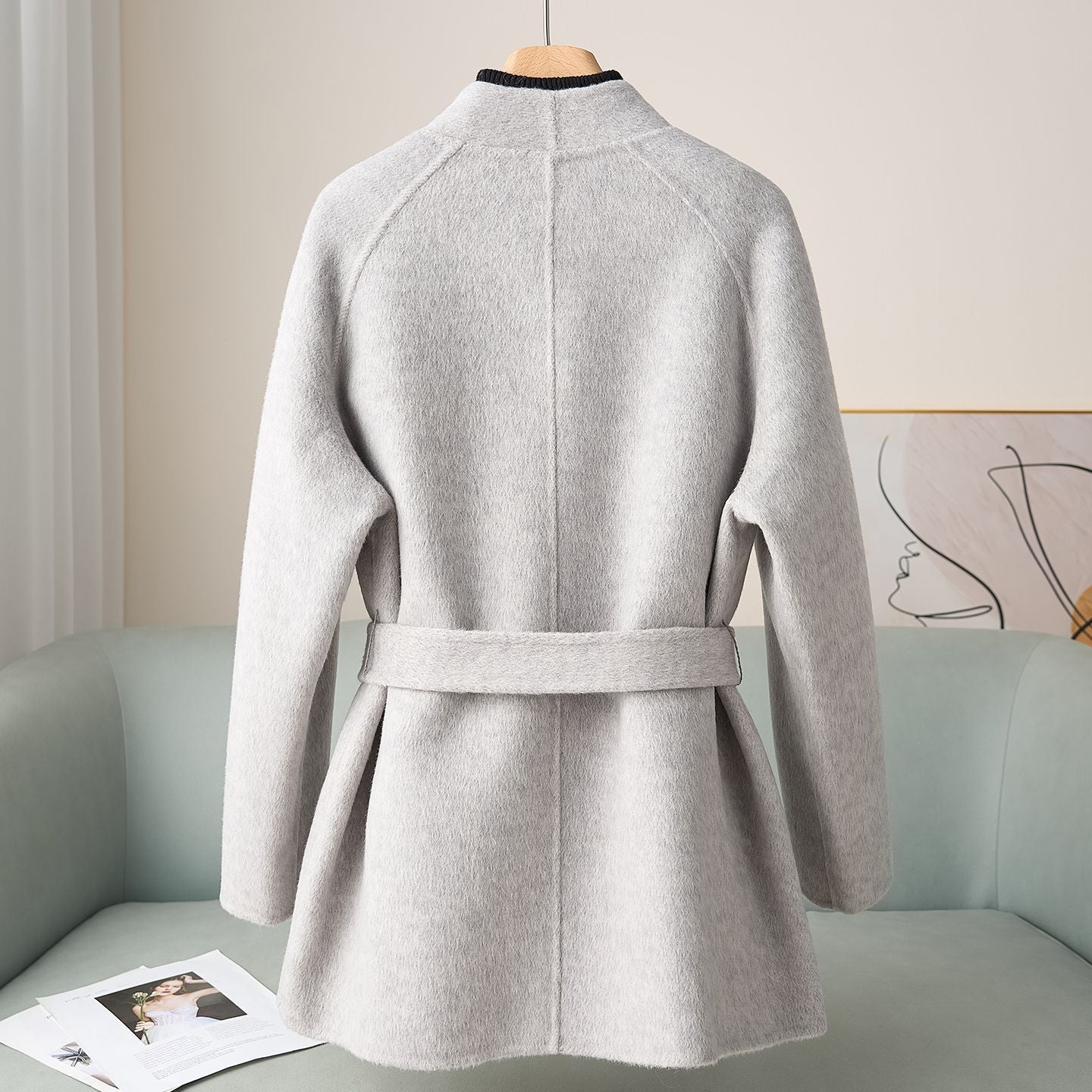 H4417 Women's cashmere coat