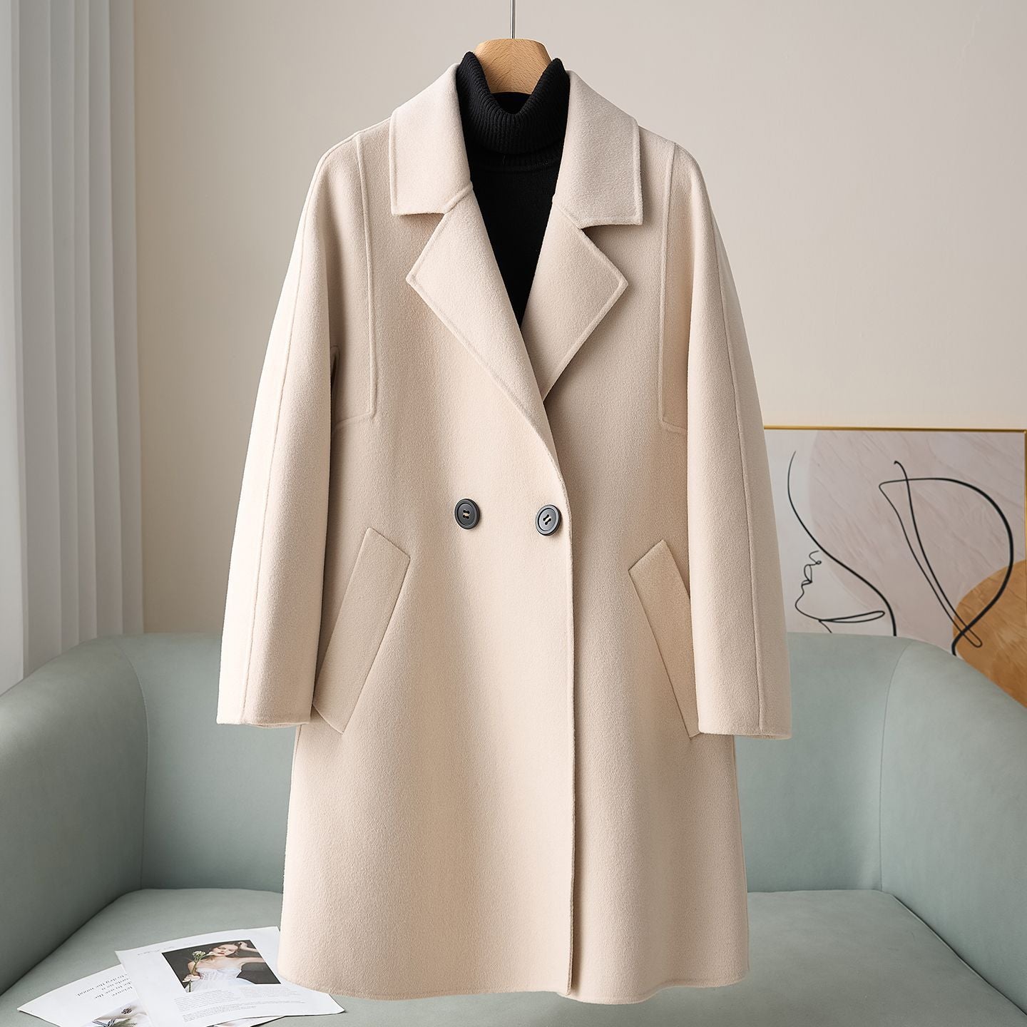 H4387 cashmere coat