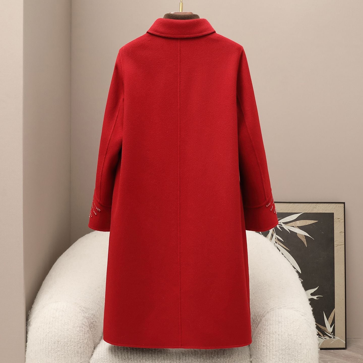 H4425 Women's cashmere coat