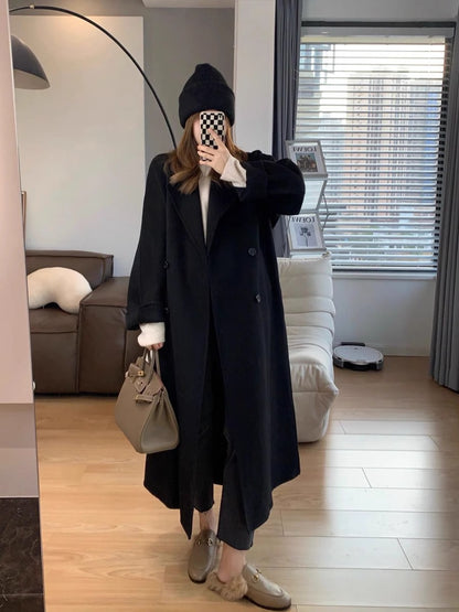 H4429 Women's cashmere coat