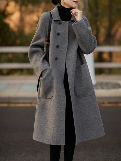 H4445 Women's cashmere coat
