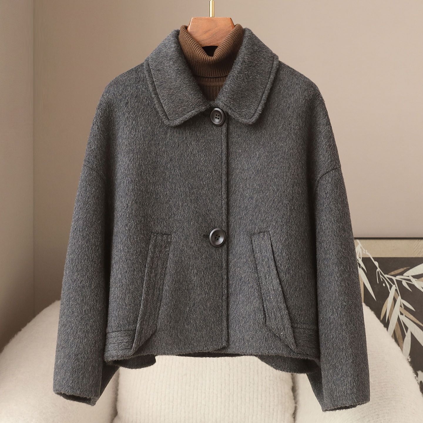 H4452 Women's cashmere coat