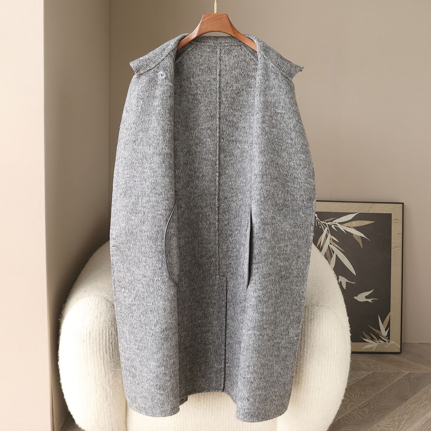 H4457 Women's cashmere coat