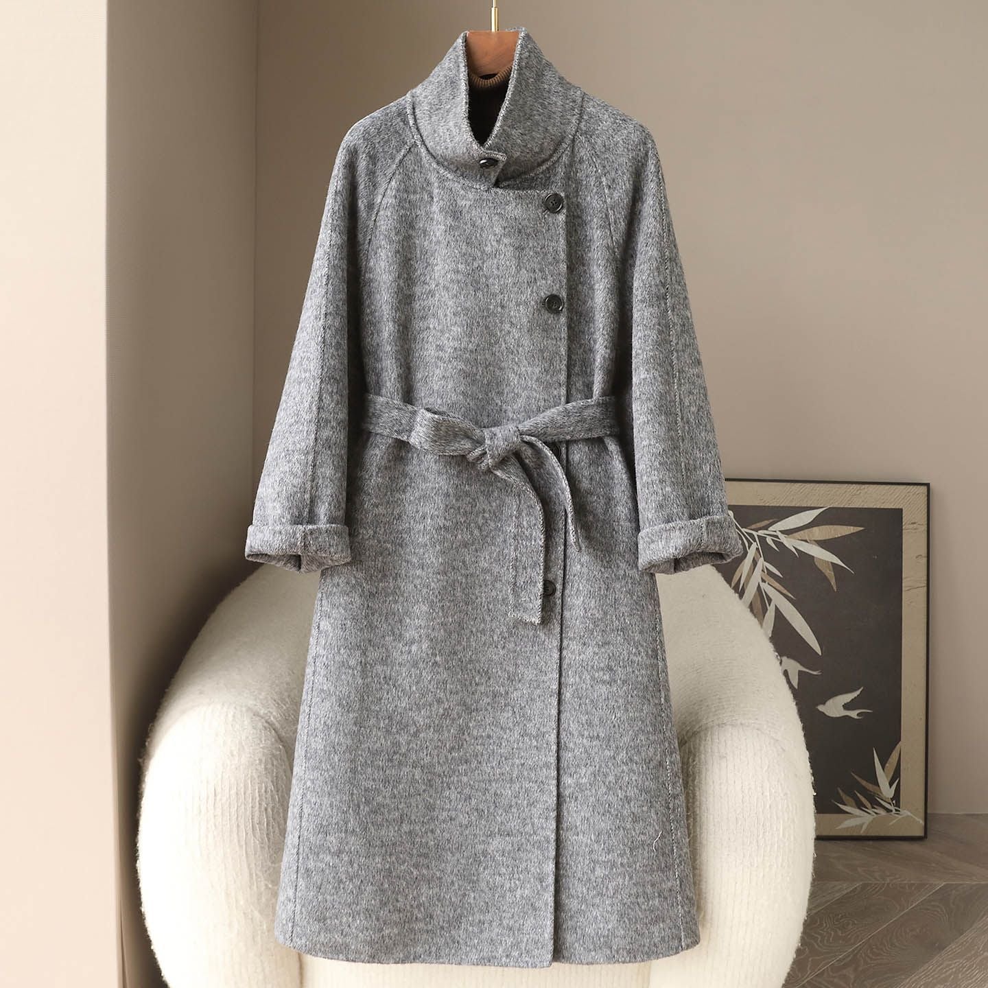 H4457 Women's cashmere coat