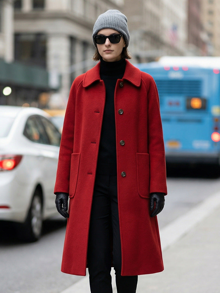 H4479 Women's cashmere coat