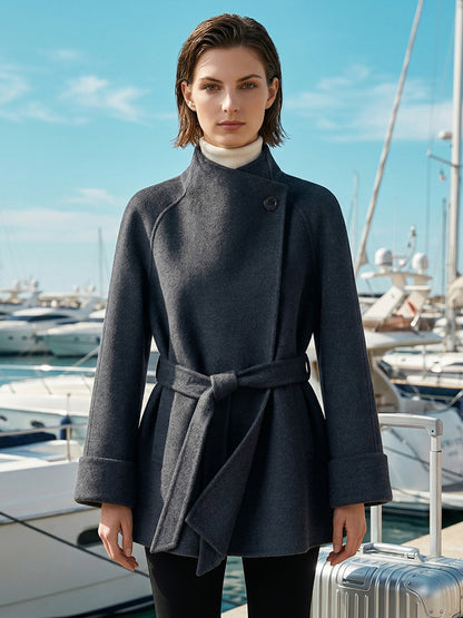 H4484 Women's cashmere coat