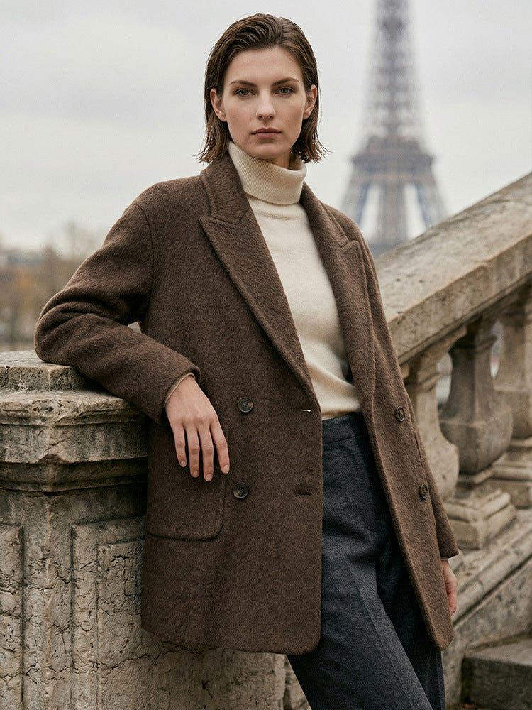 H4497 Women's cashmere coat