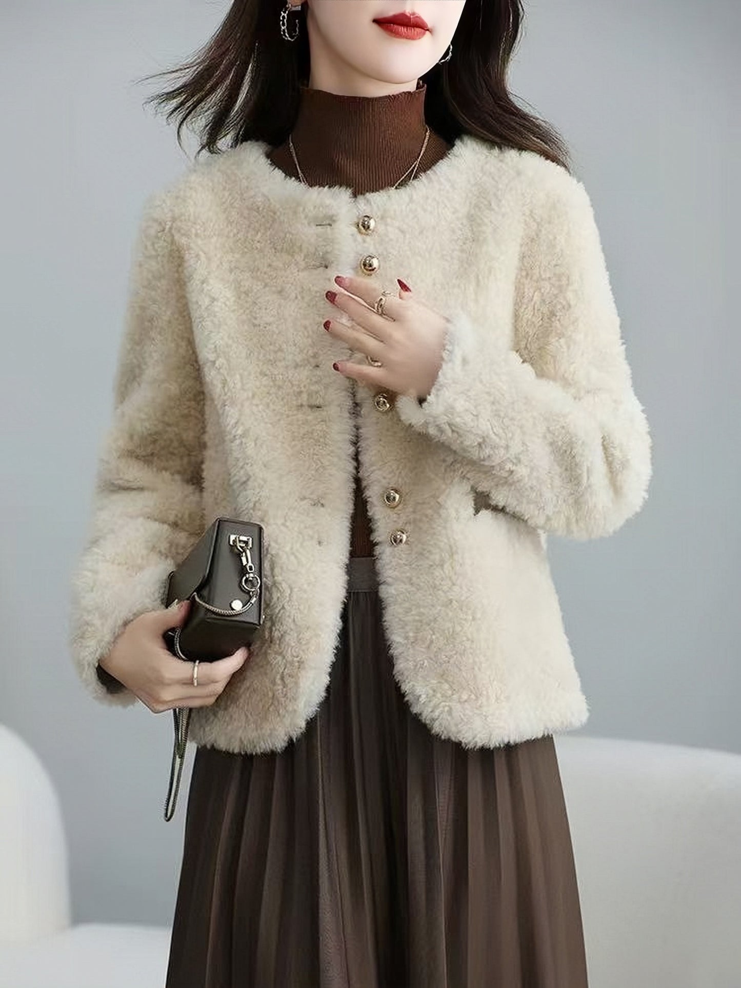 H4536 Women's wool coat