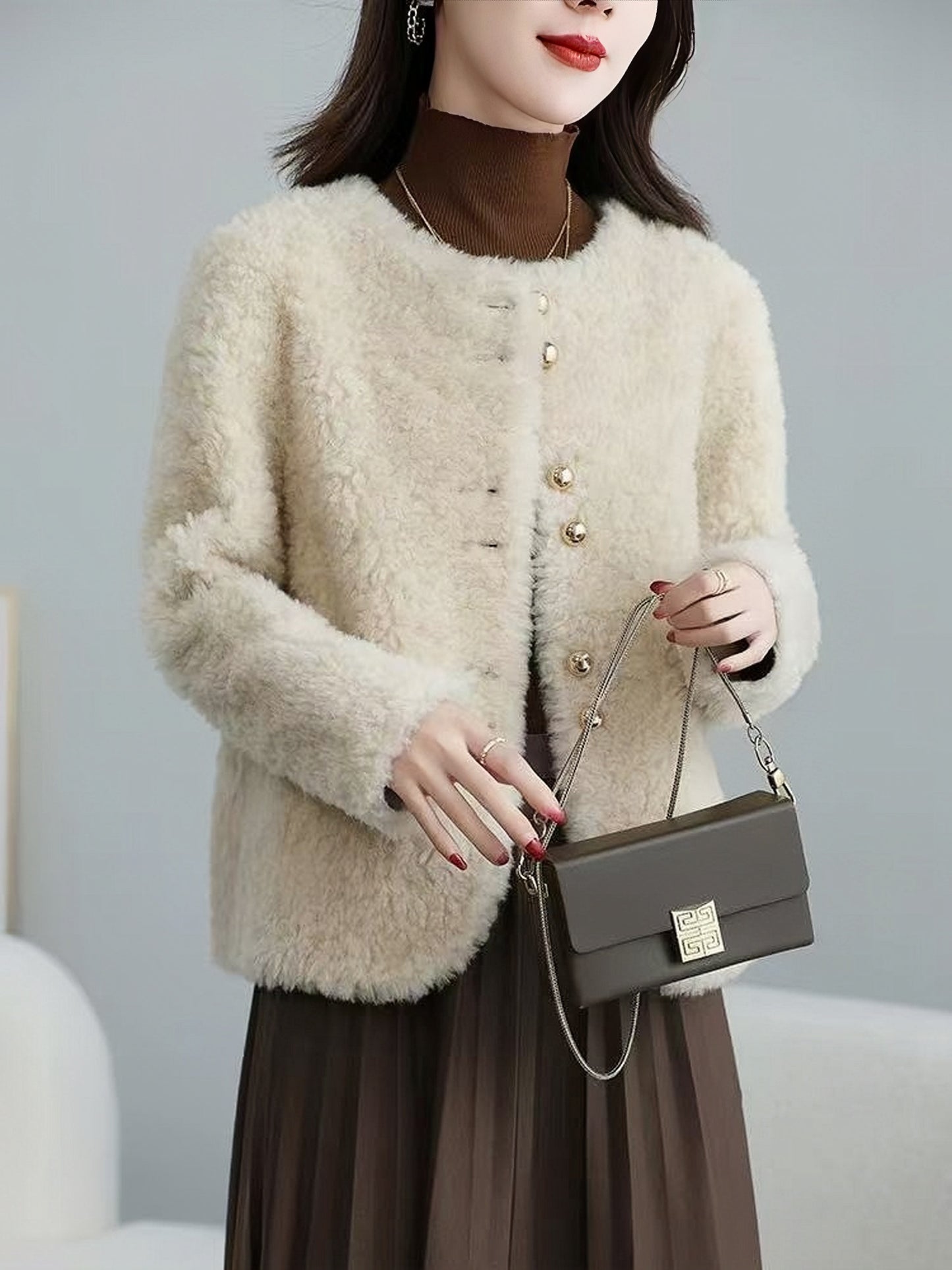 H4513 Women's wool coat