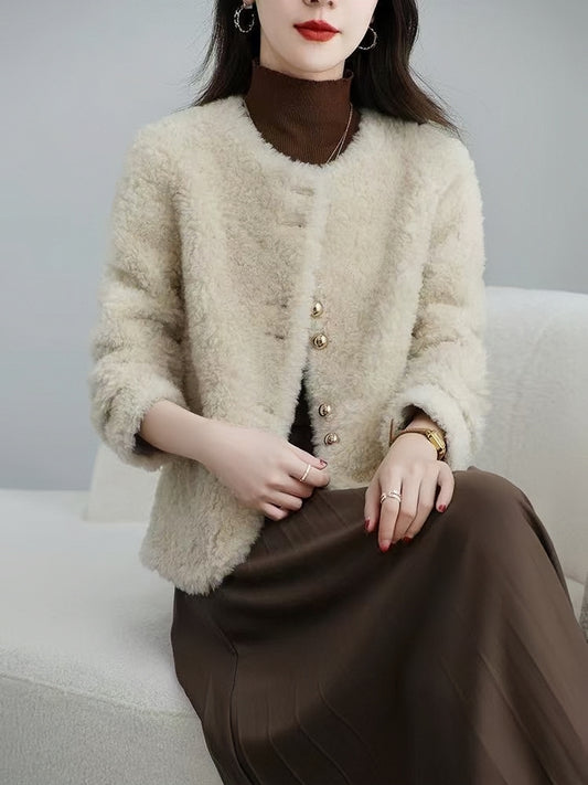 H4536 Women's wool coat