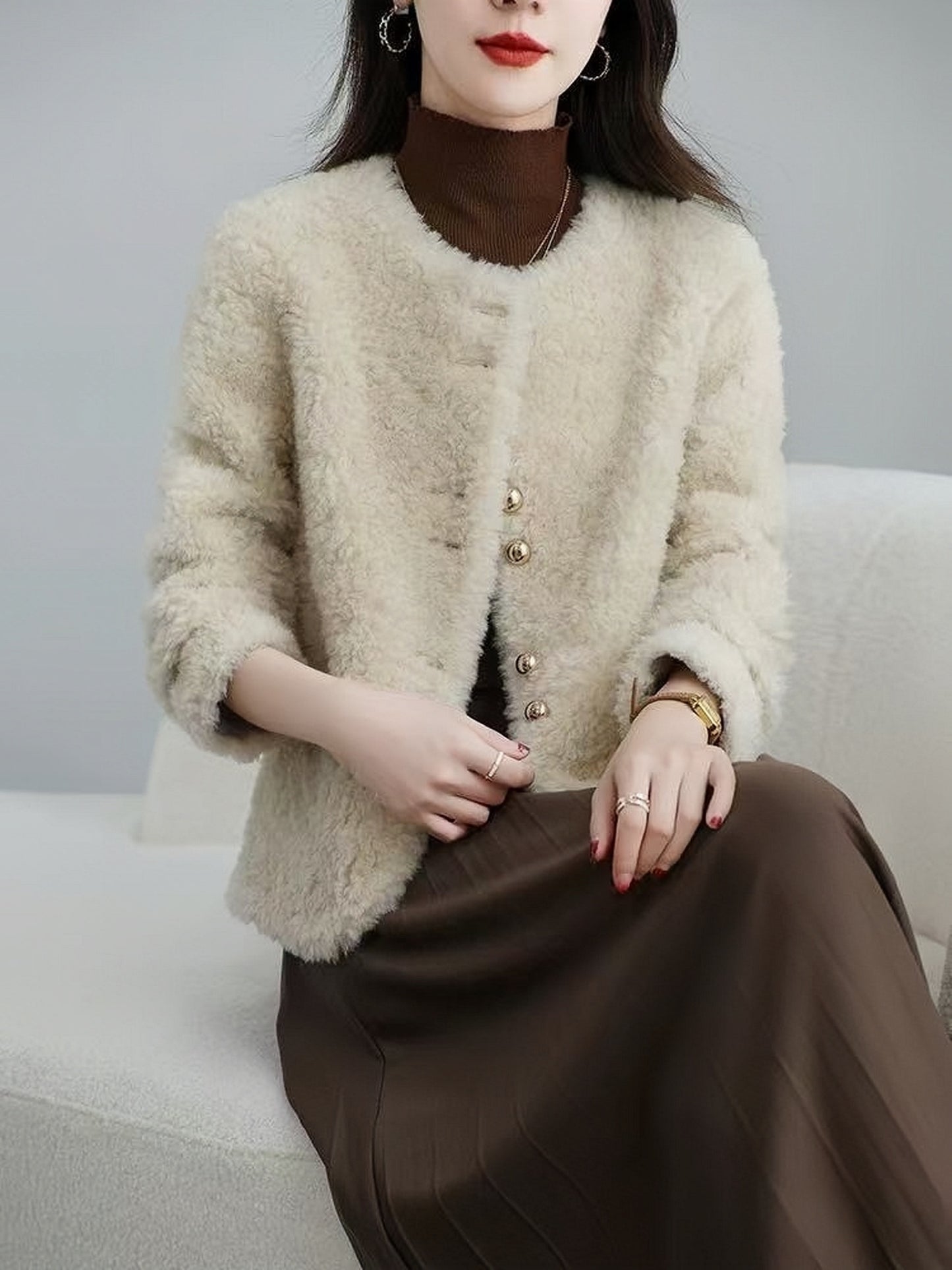 H4515 Women's wool coat