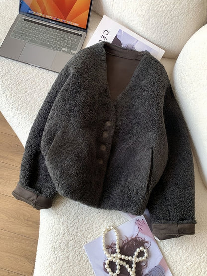 H4537 Women's wool coat