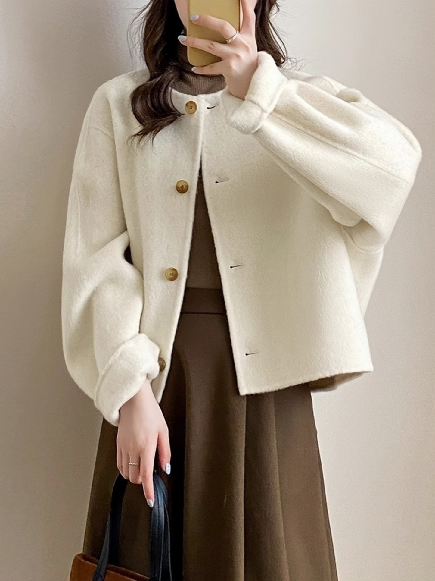 H4538 Women's wool coat