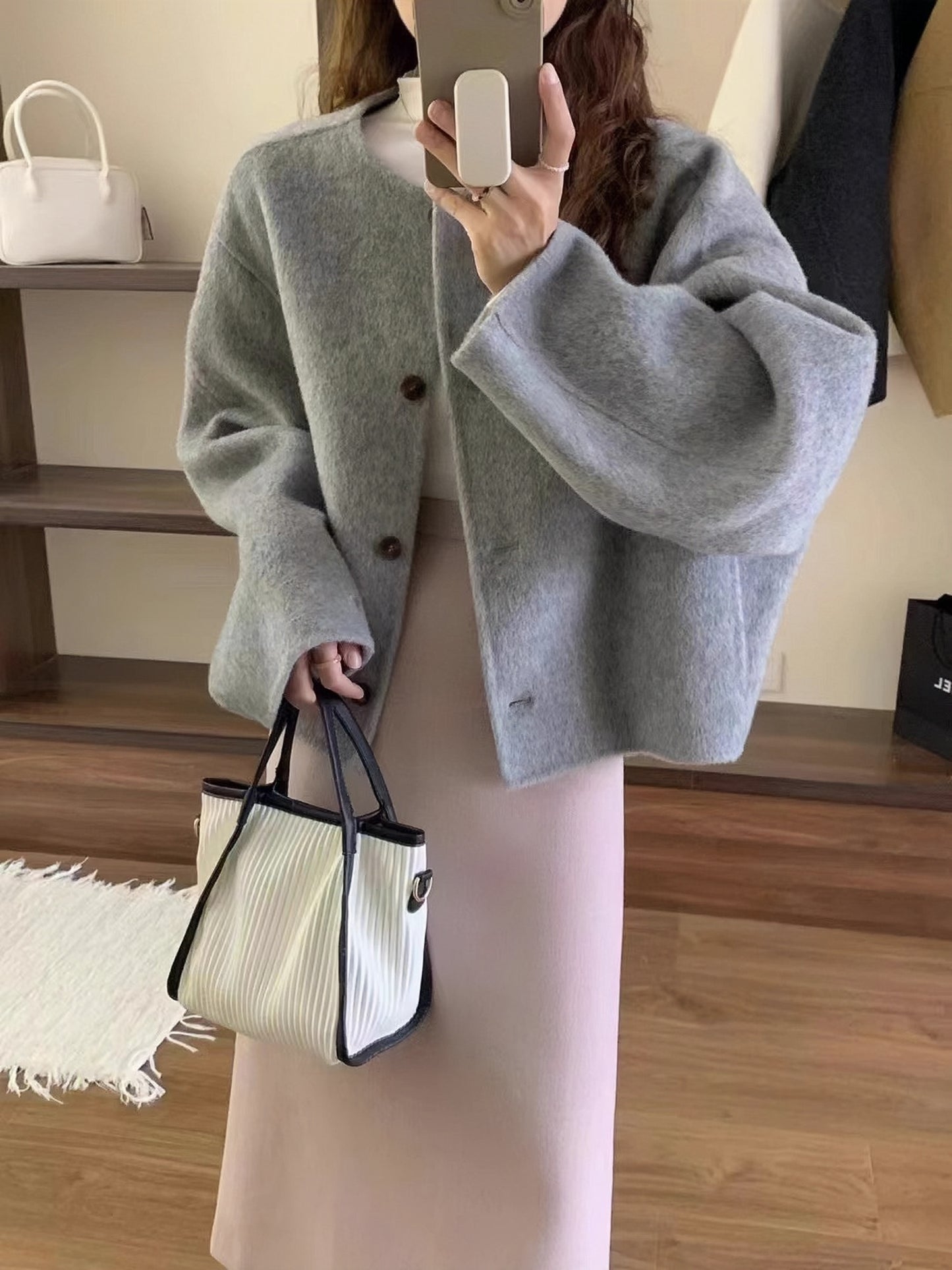 H4540 Women's wool coat