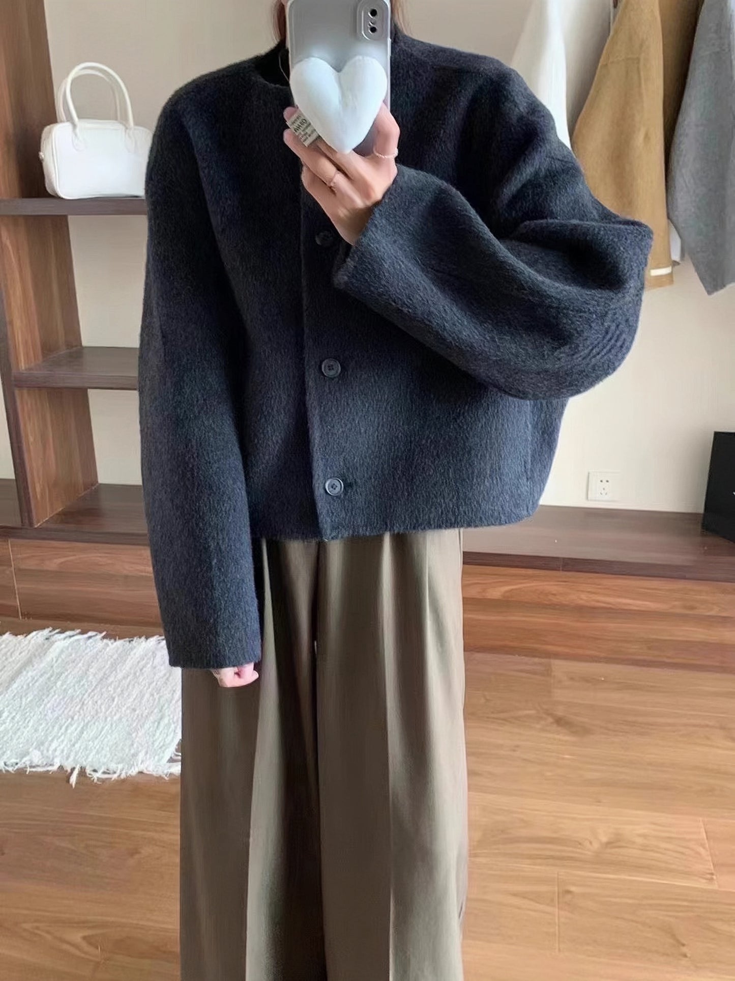 H4543 Women's wool coat