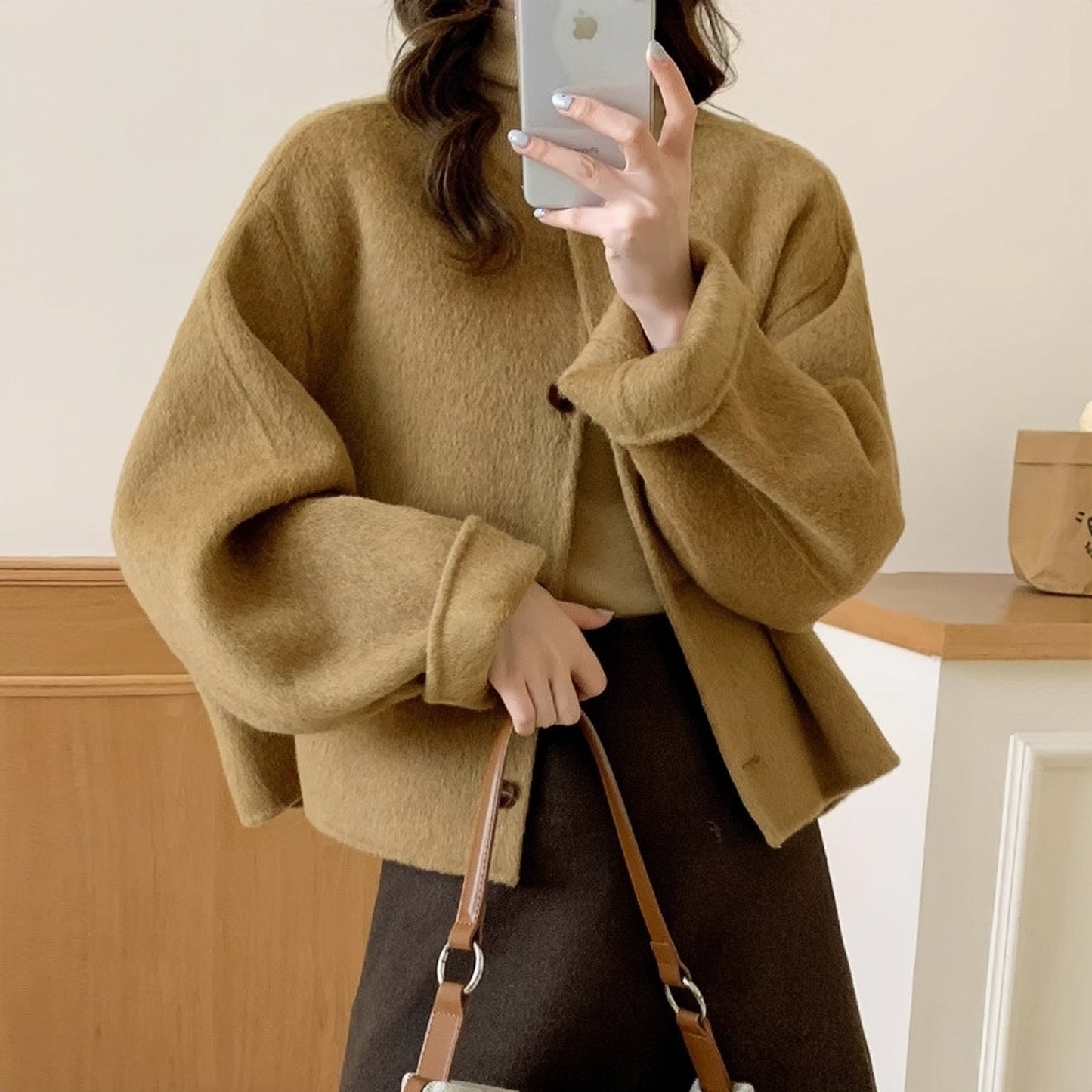 H4545 Women's wool coat