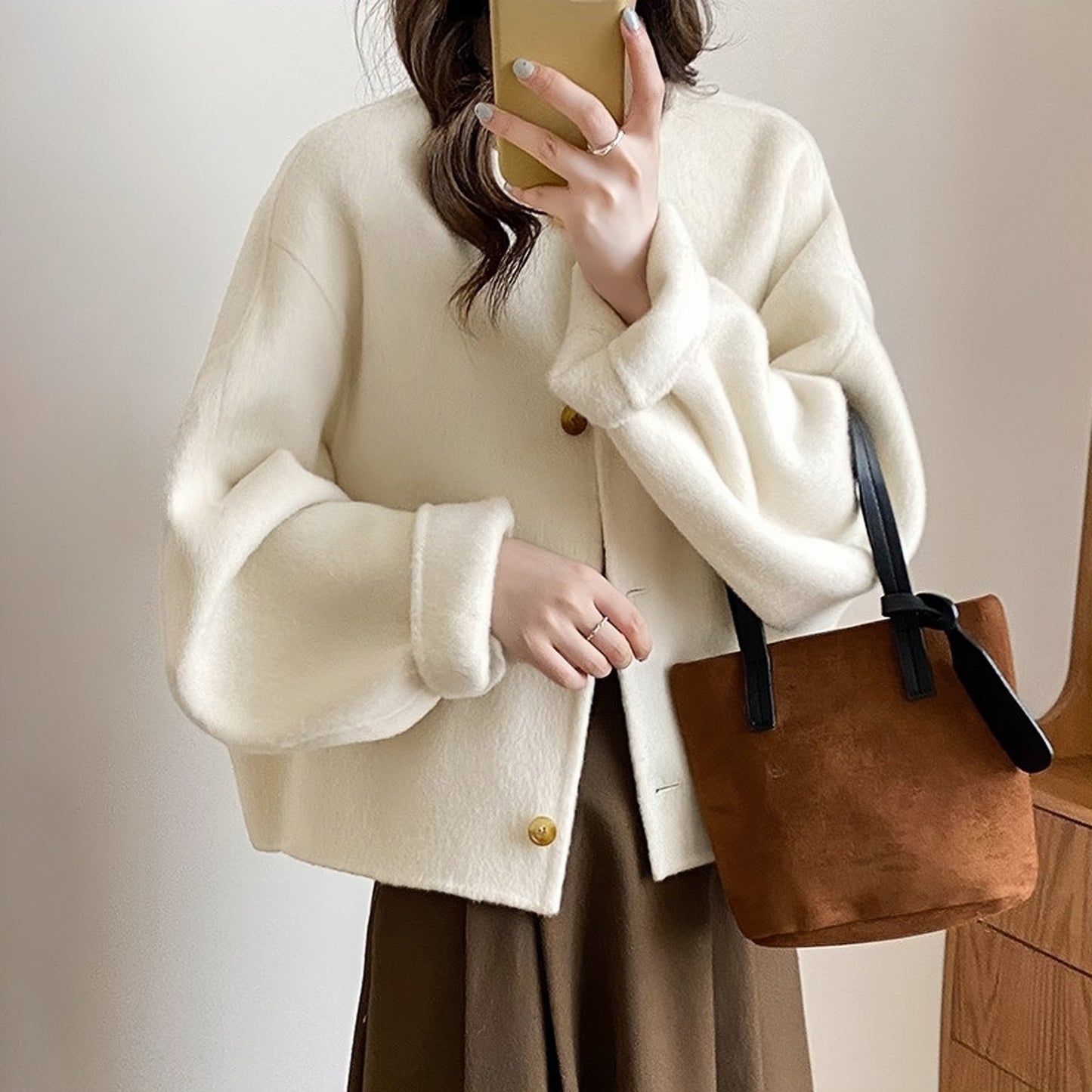 H4543 Women's wool coat