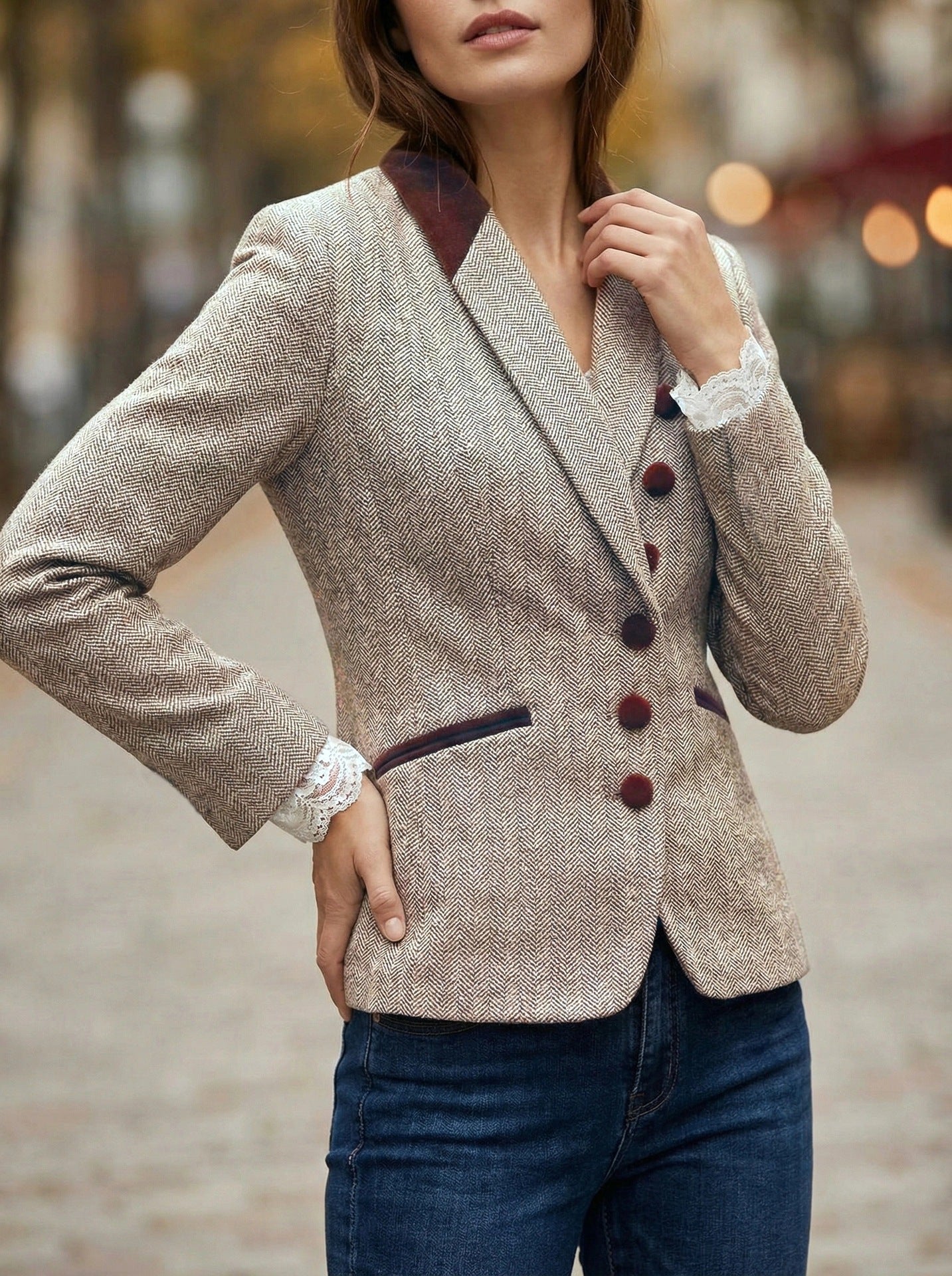H4844 Women's suit jacket