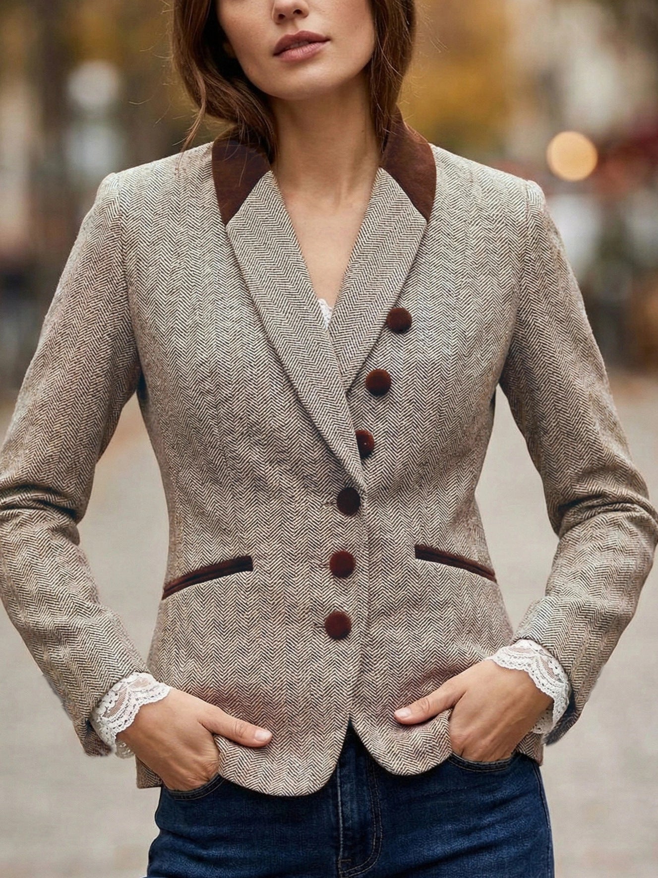 H4844 Women's suit jacket