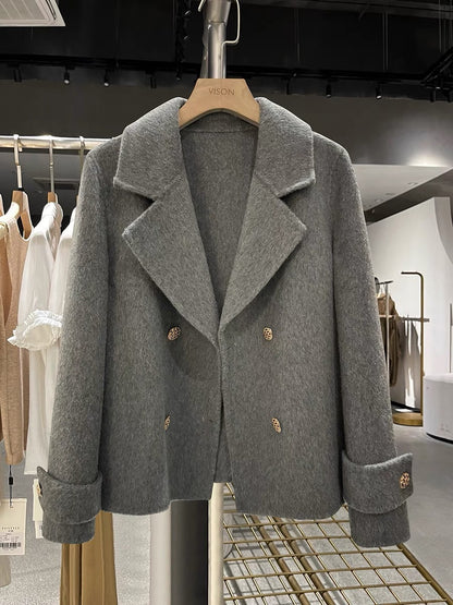 H4846 Women's cashmere coat