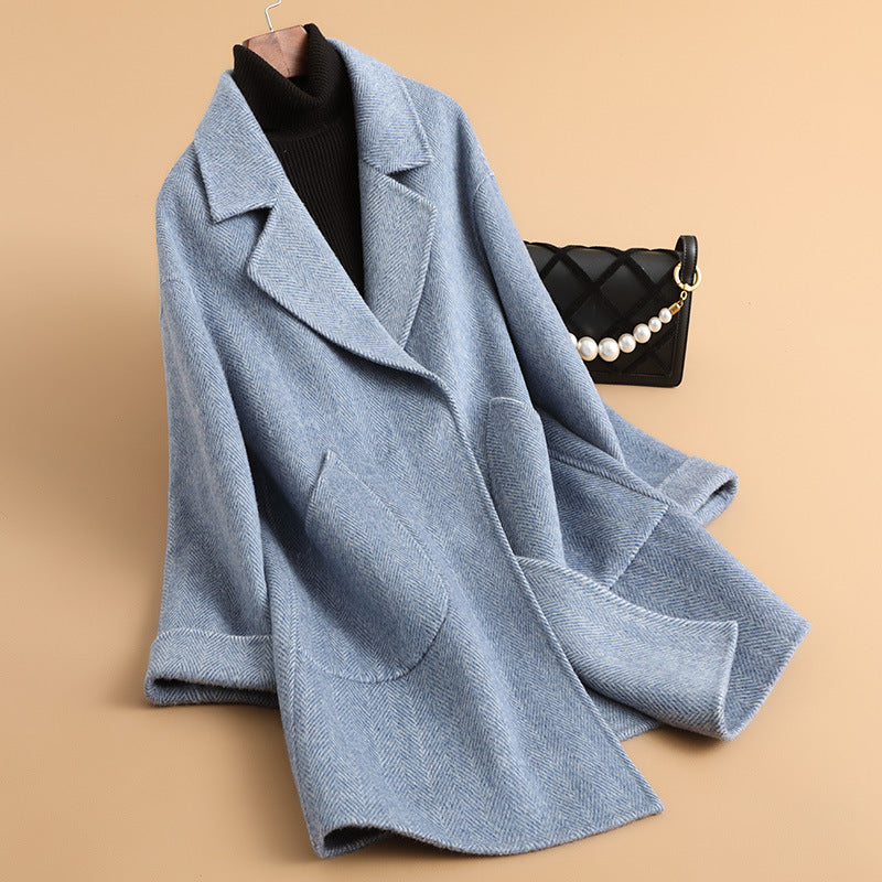 H4718 Women's cashmere coat
