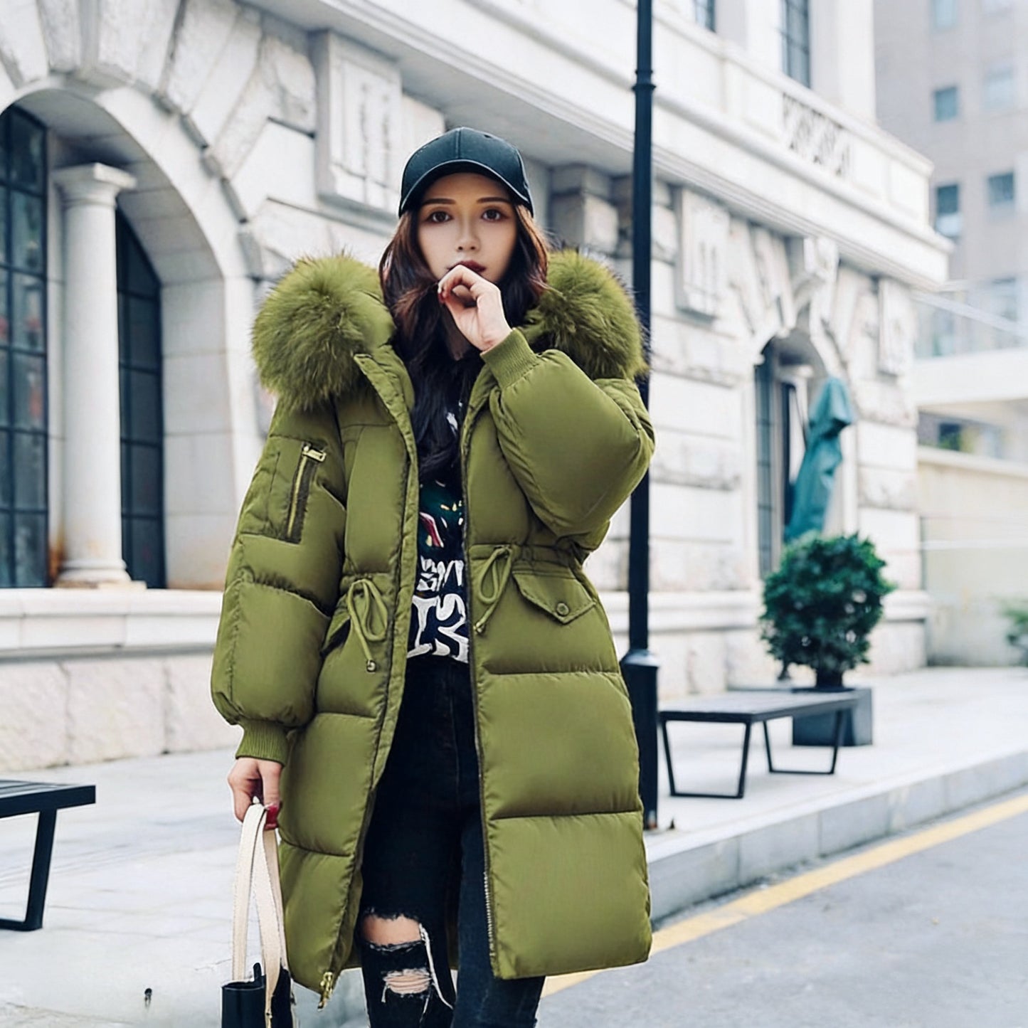 H5215 Women's cotton-padded coat