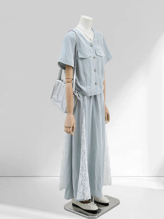 H2671 Denim Suit