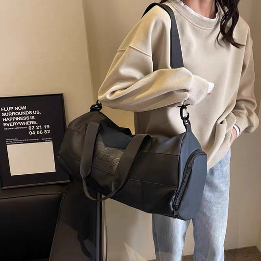H6295 Leather travel tote bag