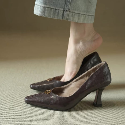H6366 Women's calfskin shoes