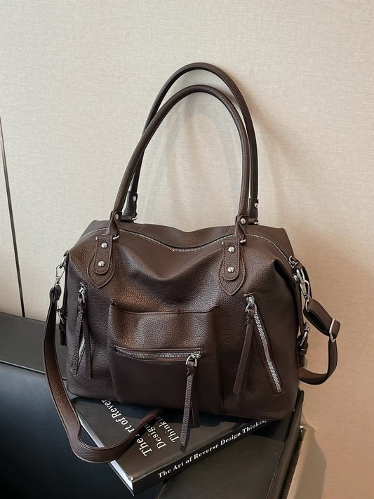 H6297 Women's leather handbag